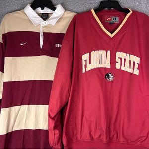 Florida State FSU Jacket and Long Sleeve Shirt XL